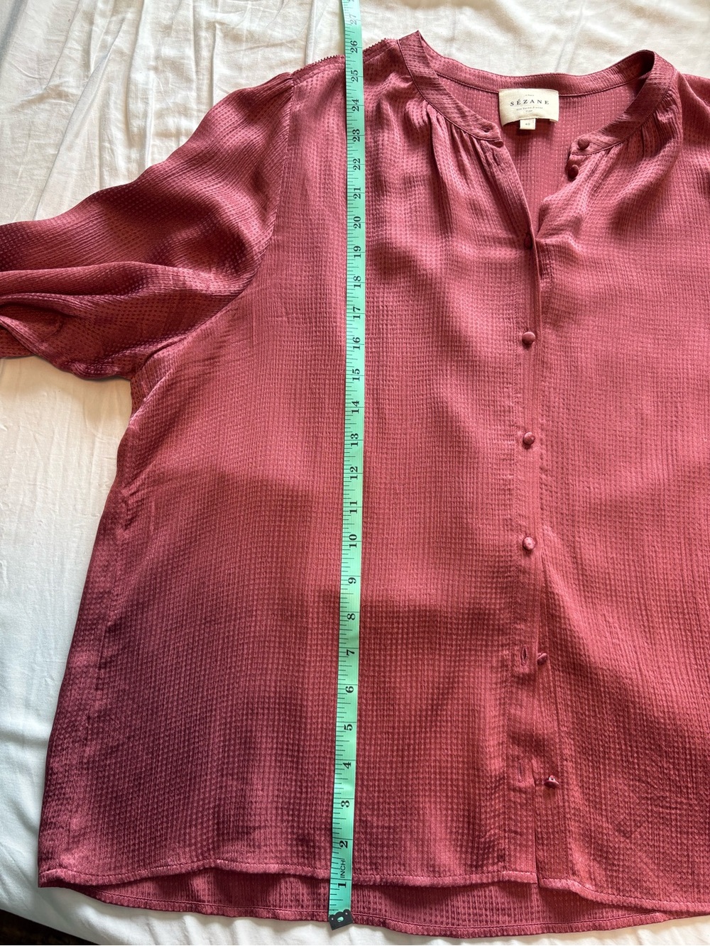 Sezane 100% Silk Lea Blouse in Blush - Picture 12 of 12